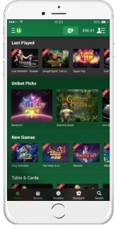 You can get a Unibet casino app from the App Store and Google's Play store